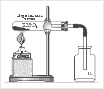 Рис. 1. Лабораторная установка для получения кислорода