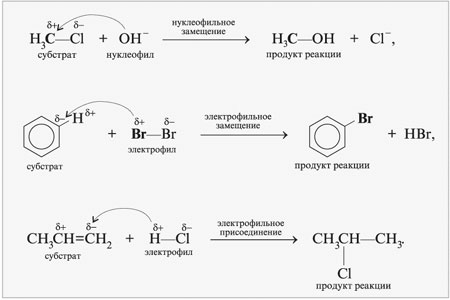 Ионные реакции – нуклеофильные и электрофильные