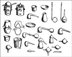 Лабораторные приборы и аппараты А.Л.Лавуазье