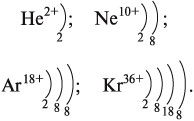 Схема строения атома криптона