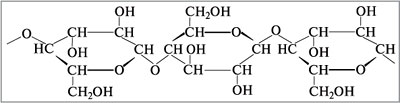 Рис. 2. Полимерная цепь целлюлозы