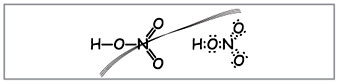 Рис. 1. Неверные структурная и электронная формулы азотной кислоты