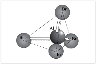 Рис. 2. Тетраэдрическая структура иона [AlBr4]– 